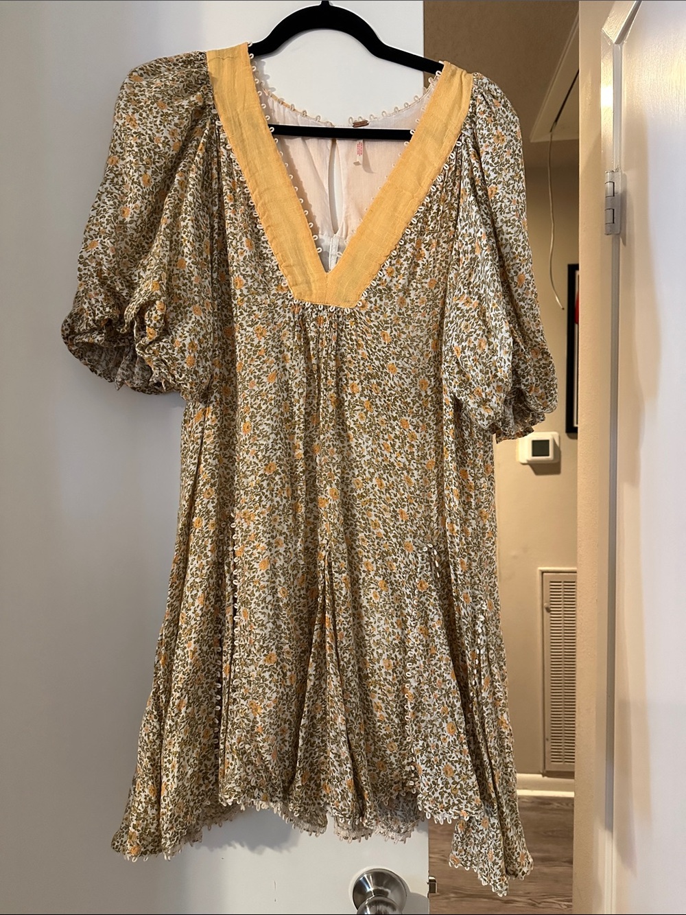Free People Bali Coral Cotton Blend Mini Dress